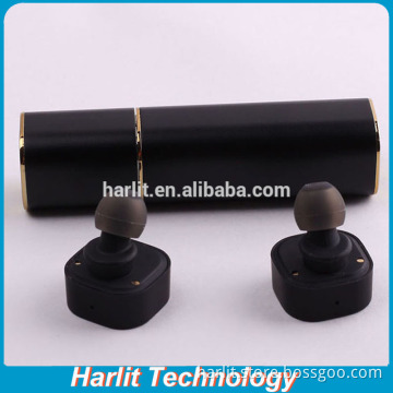 Lipstick Shape Mini Wireless Aluminum Bluetooth Headphone Earbuds With Micphone Power Bank Charge Box